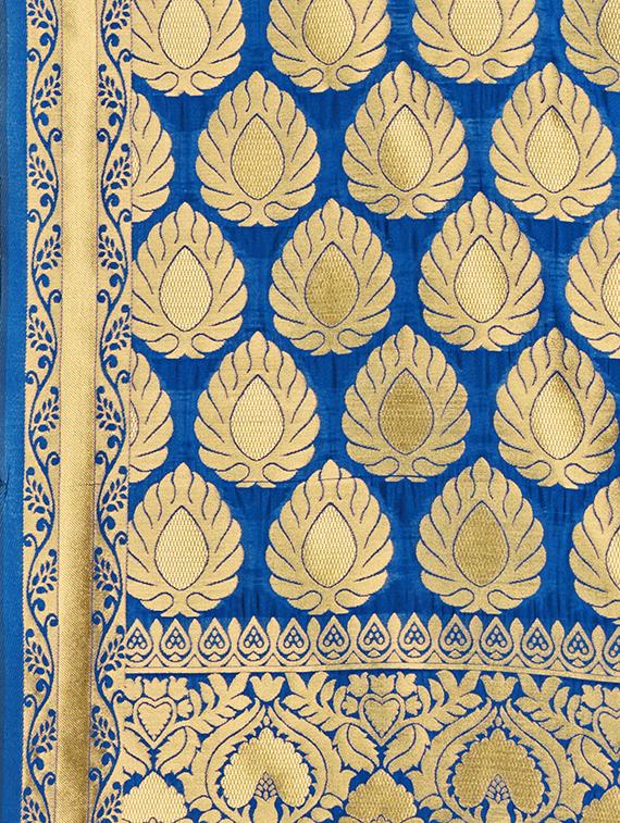 ethnic motif banarasi saree with blouse - 16887262 - Standard Image - 2