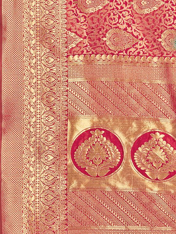 printed banarasi saree with blouse - 16887275 - Standard Image - 2