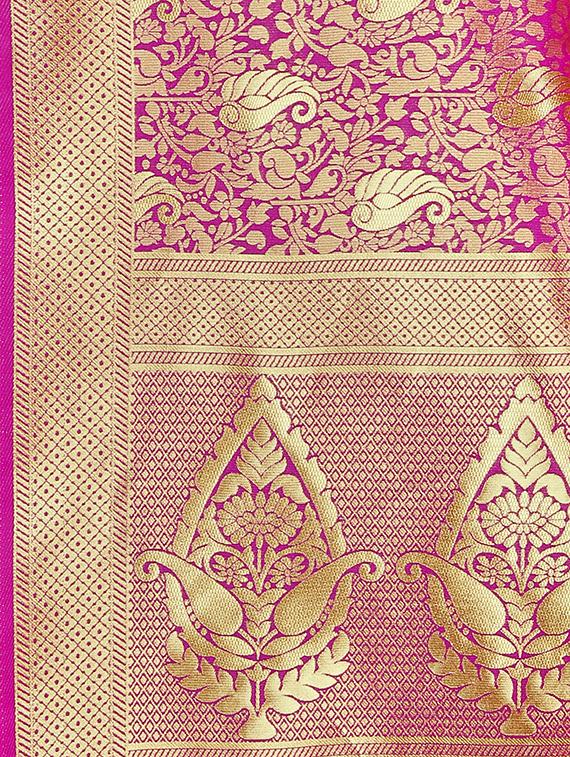 self design banarasi saree with blouse - 16887279 - Standard Image - 2