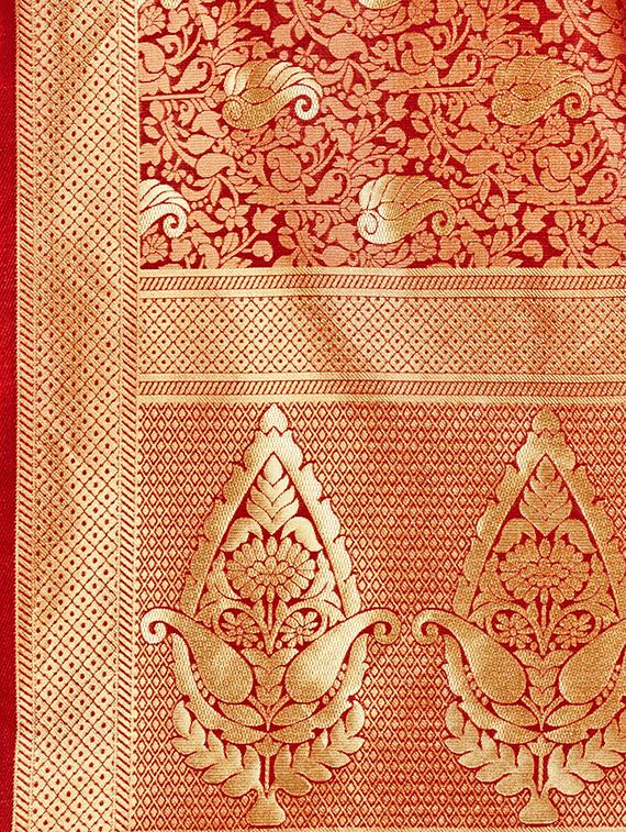 self design banarasi saree with blouse - 16887282 - Standard Image - 2