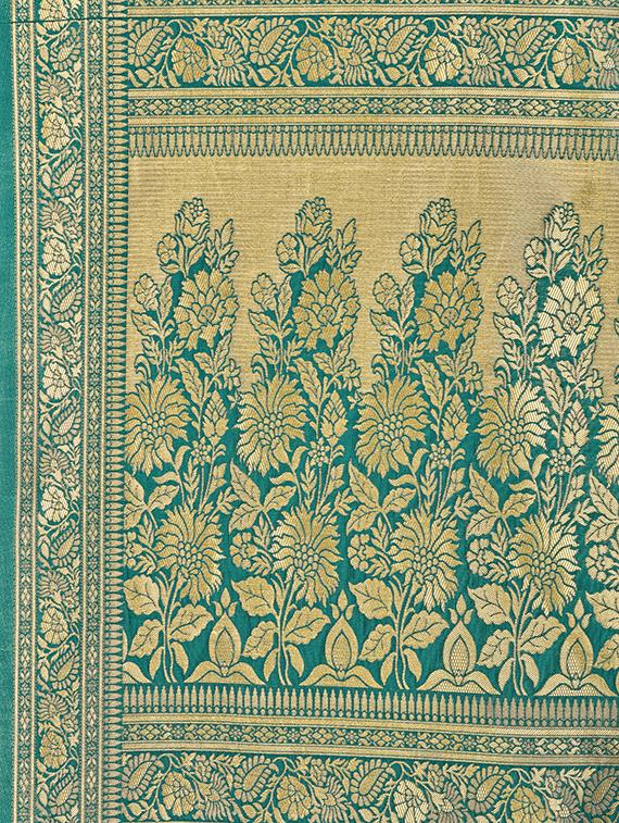 self design banarasi saree with blouse - 16887284 - Standard Image - 2