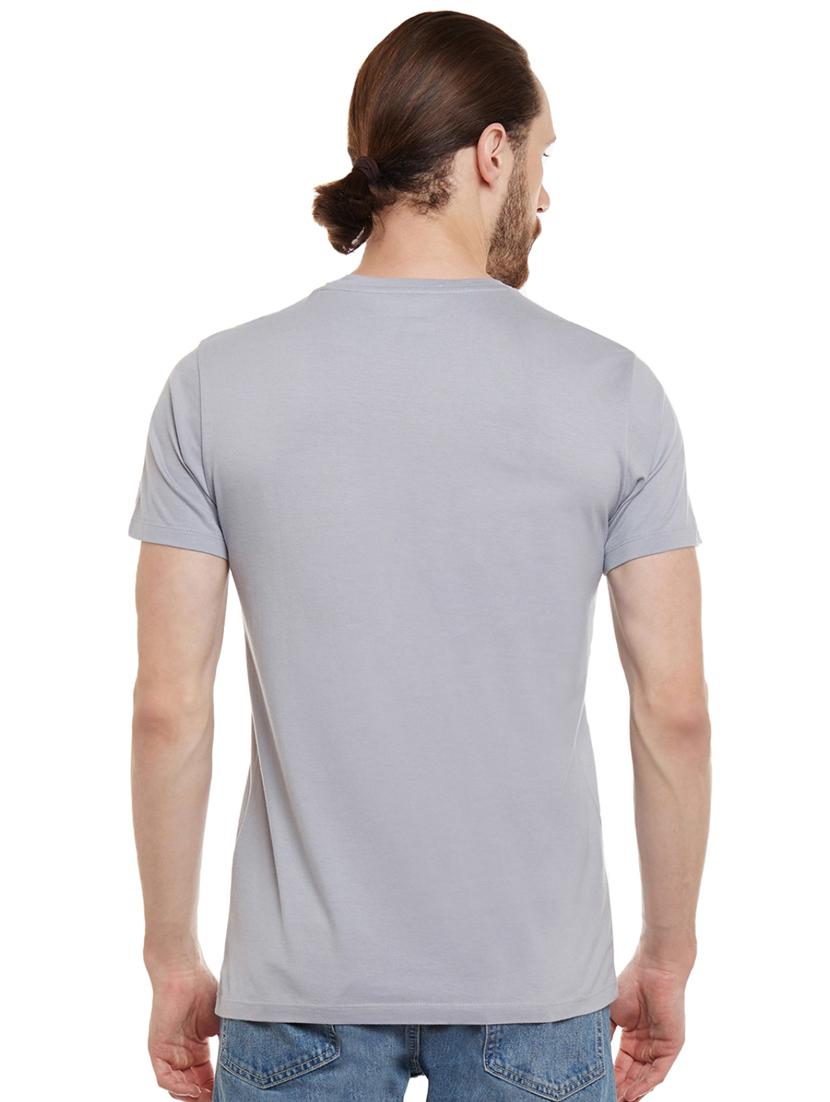 grey chest print t-shirt - 16887314 - Standard Image - 2