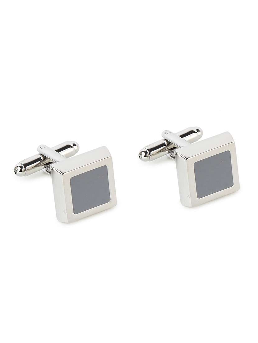grey metal cufflink