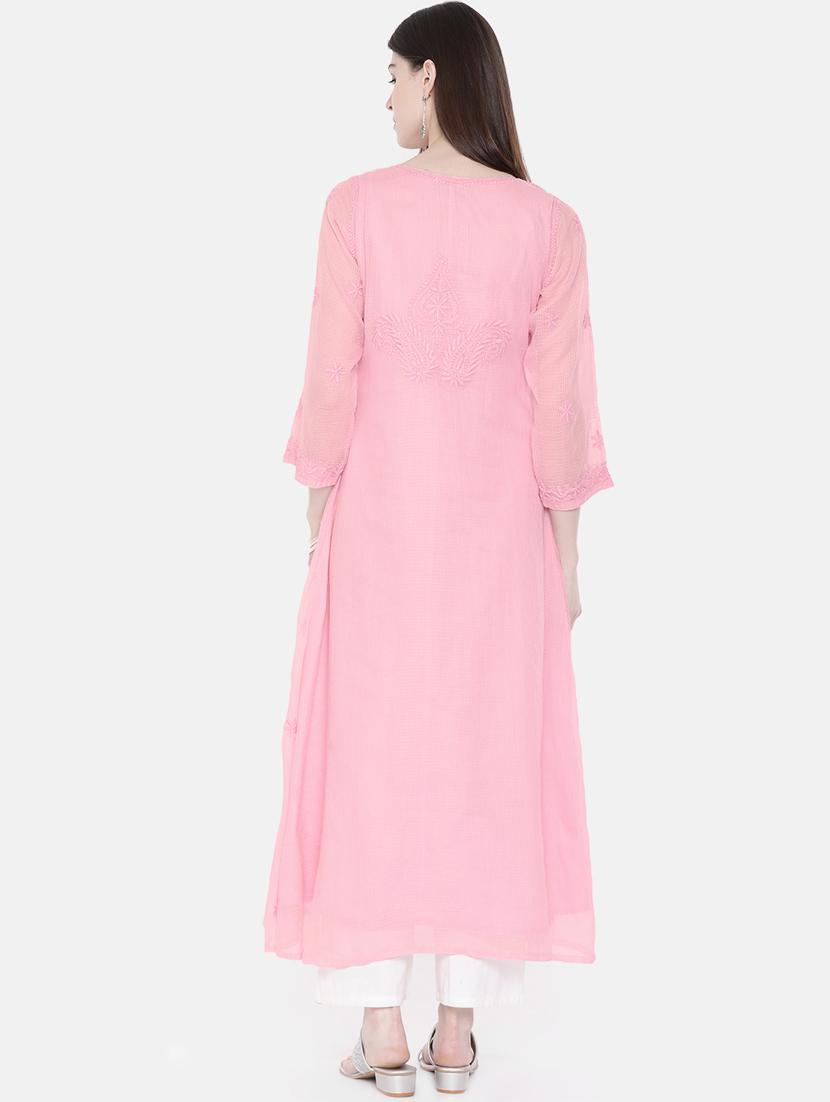 chikankari a-line kurta - 16889775 - Standard Image - 2