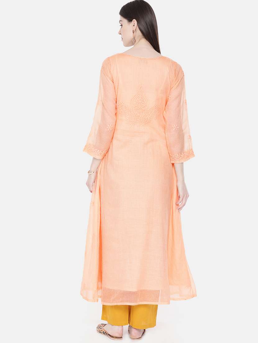 chikankari a-line kurta - 16889776 -  Standard Image - 2