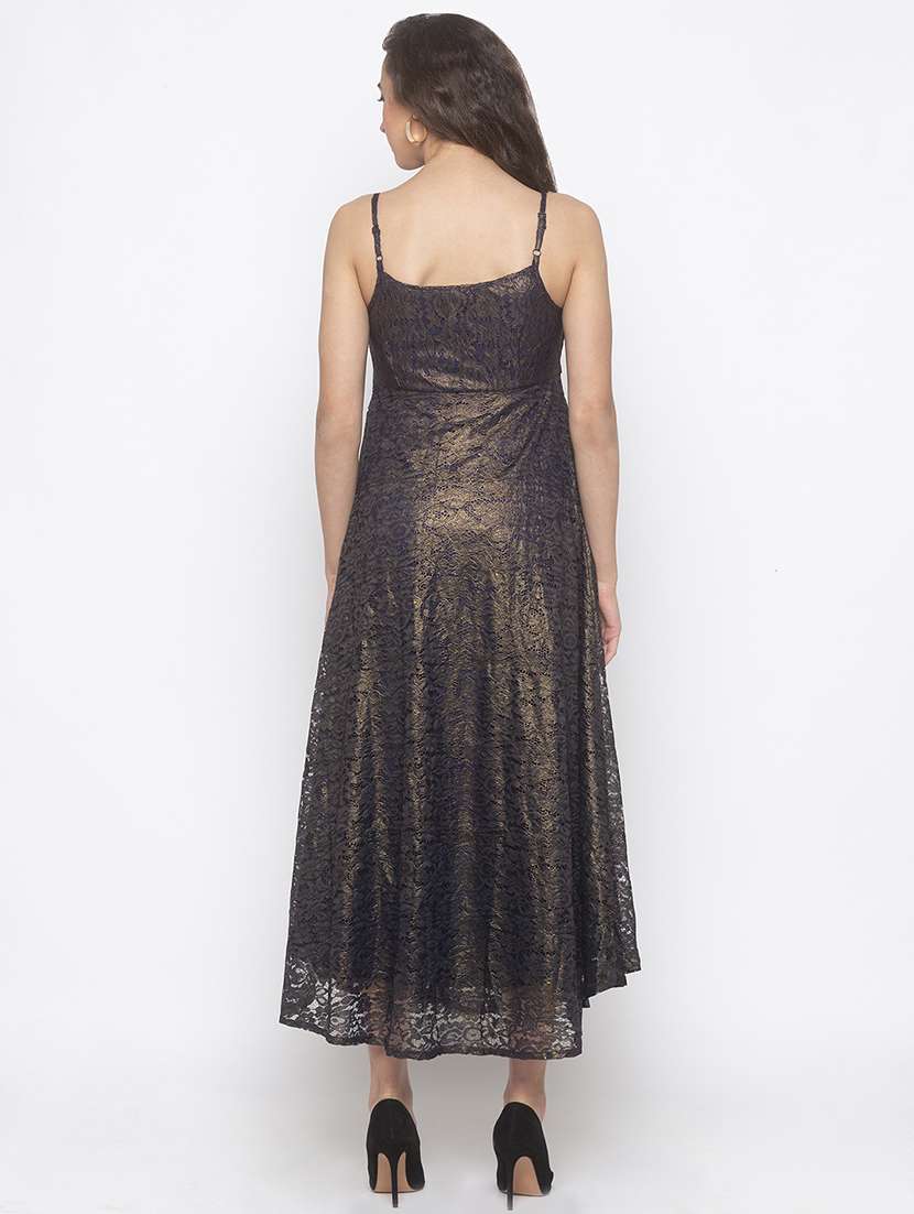 cami neck metallic laced maxi dress - 16889888 -  Standard Image - 2