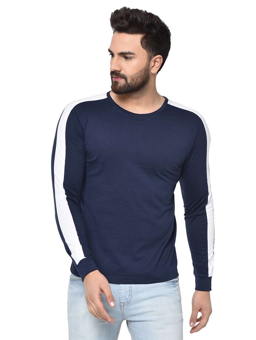 navy blue taped t-shirt
