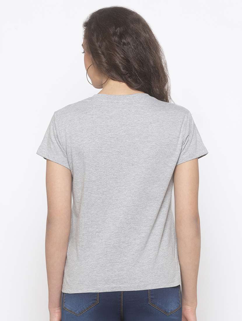 women's front print round neck t-shirt - 16891412 -  Standard Image - 2