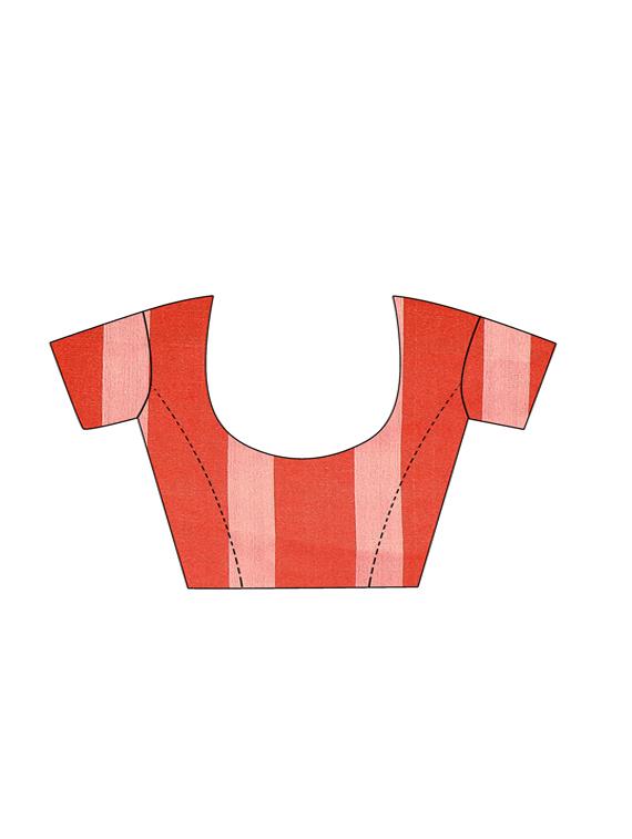 checkered woven saree with blouse - 16893300 - Standard Image - 2