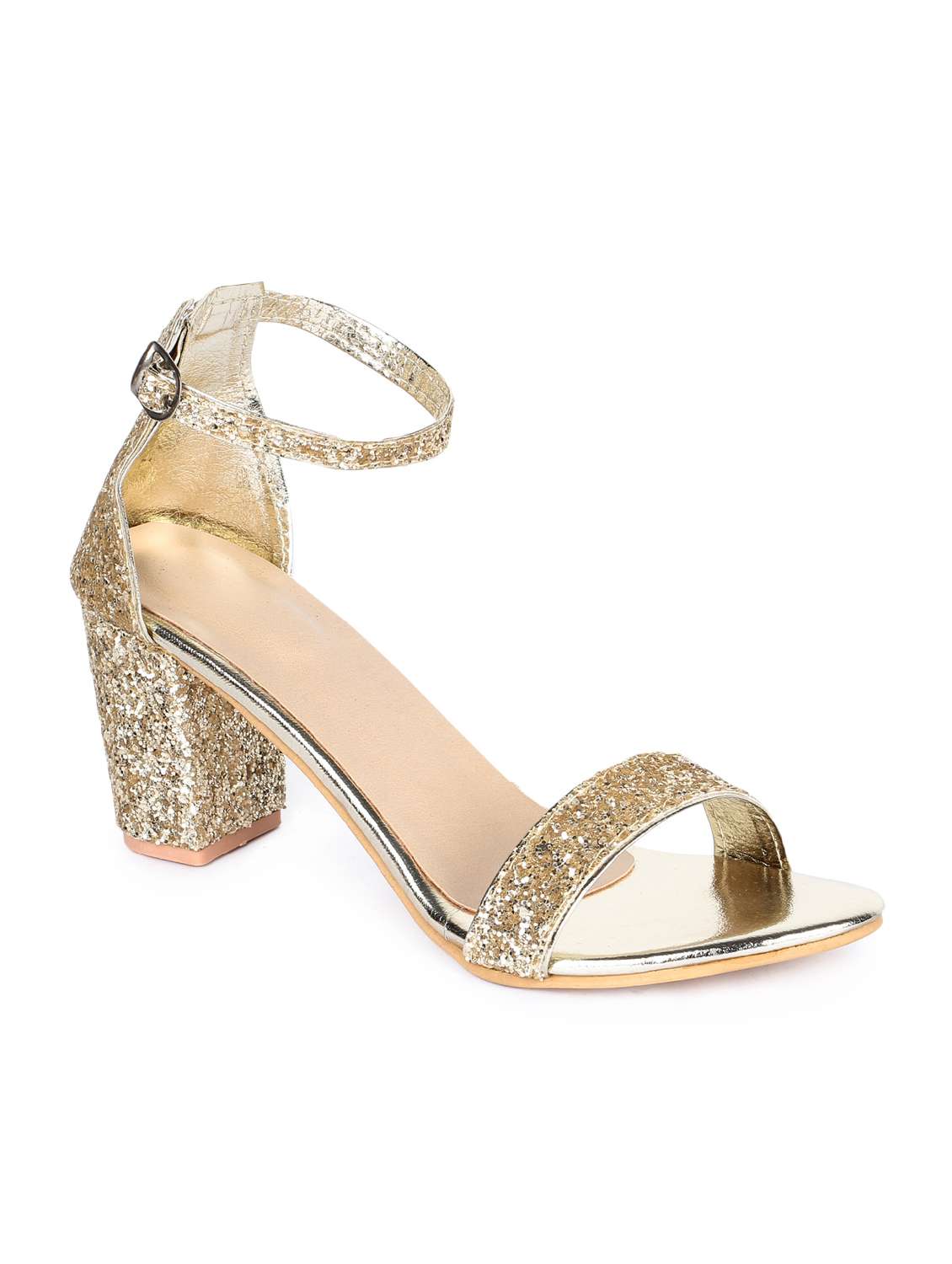 gold ankle strap sandals