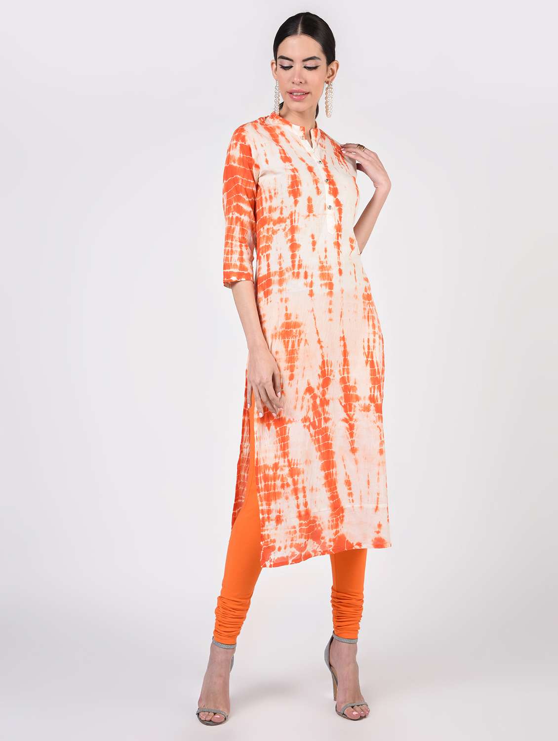 tie & dye straight kurta