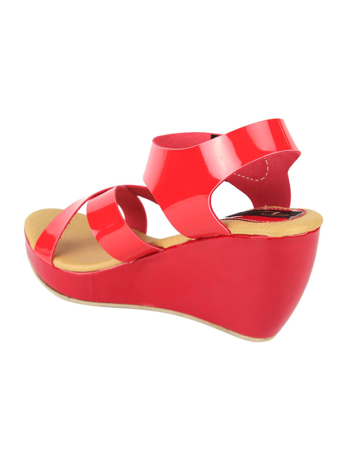 red platforms wedges - 16894209 - Standard Image - 2