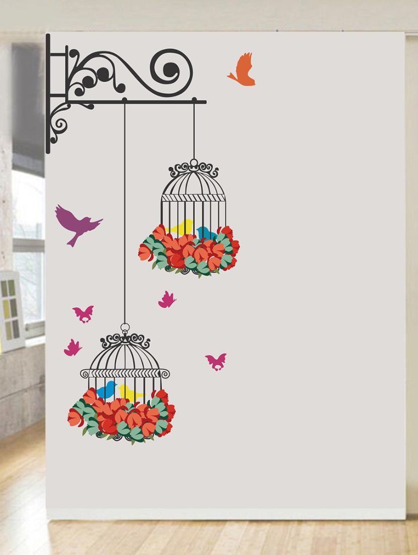cage and birds wall sticker - 16894319 - Zoom Image - 0