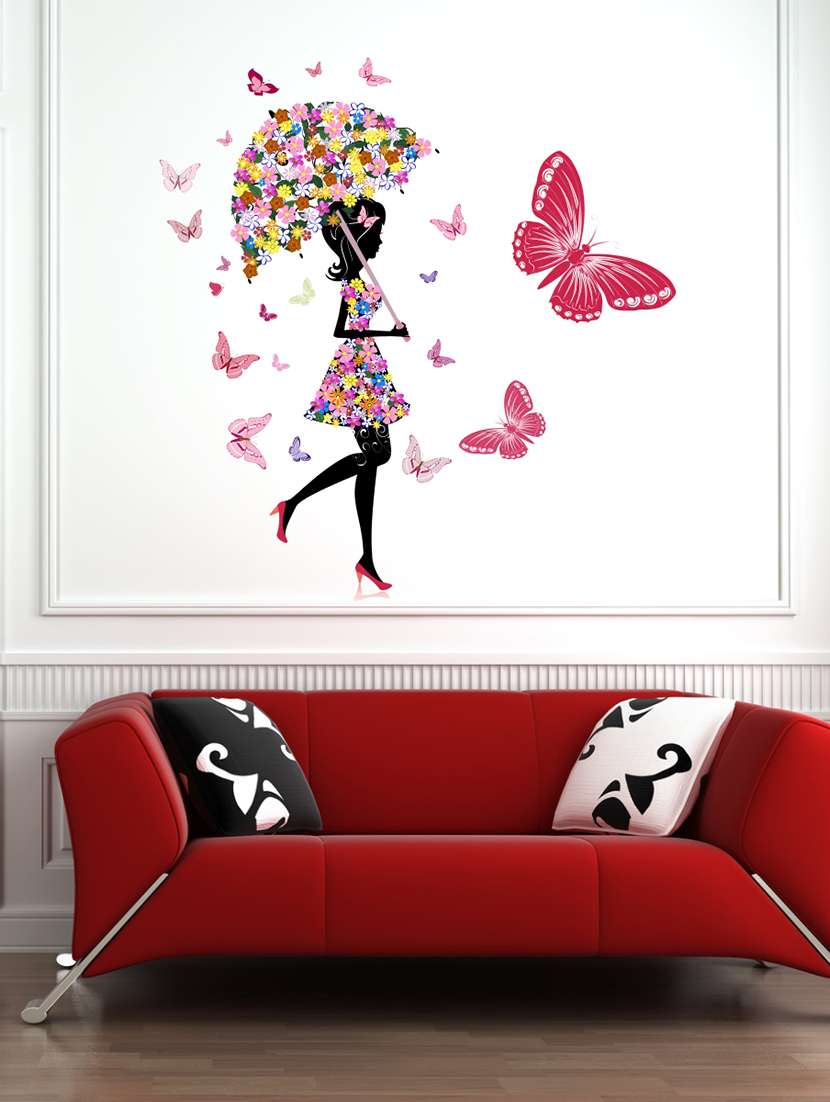  flower girl wall sticker 