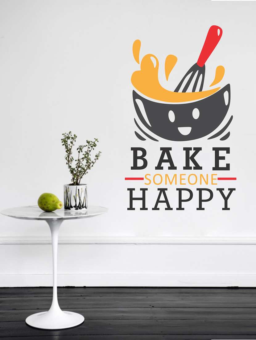  bake some one happy kitchen wall sticker  
