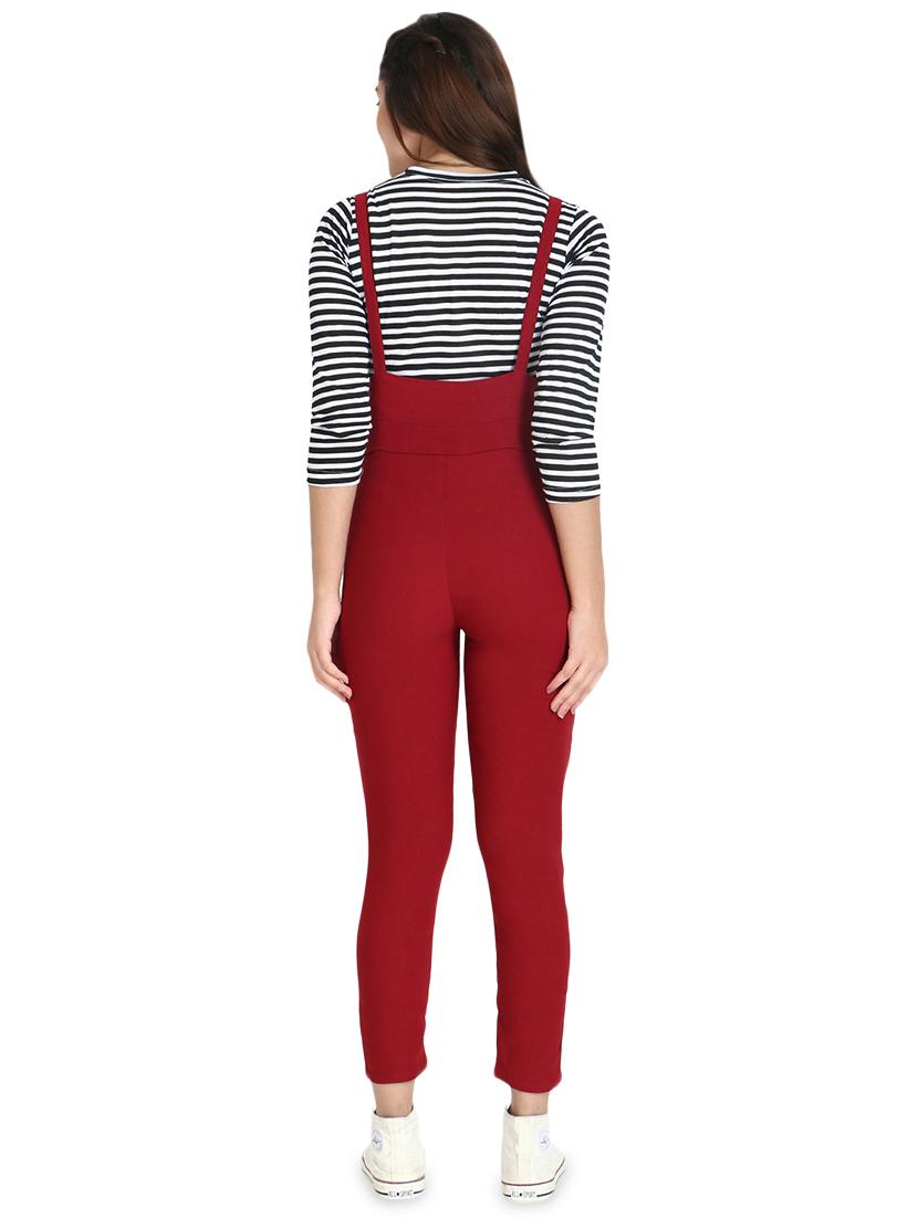 dungaree pant with striped top - 16894806 - Standard Image - 2