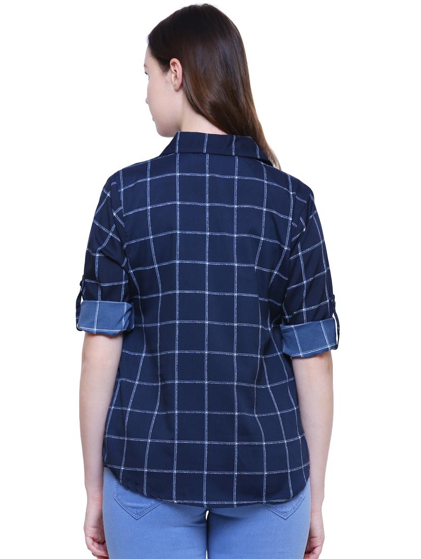 roll up sleeved checkered shirt - 16895033 - Standard Image - 2