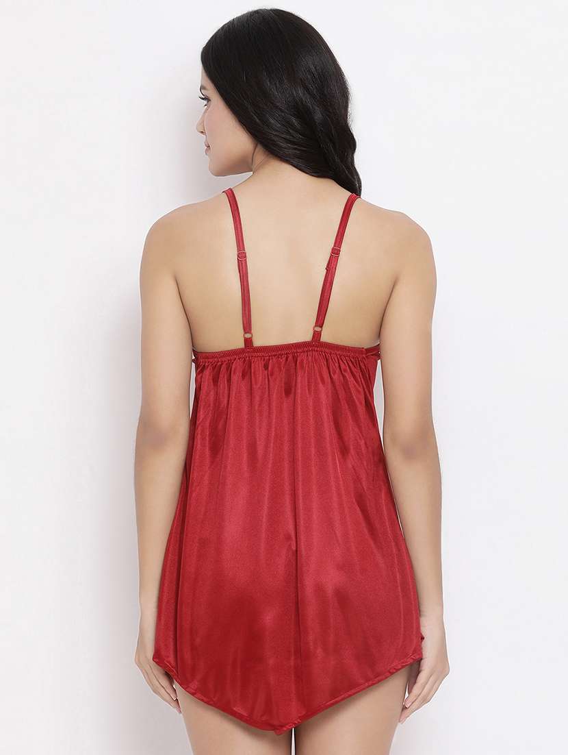 cami neck satin babydoll - 16896105 - Standard Image - 2