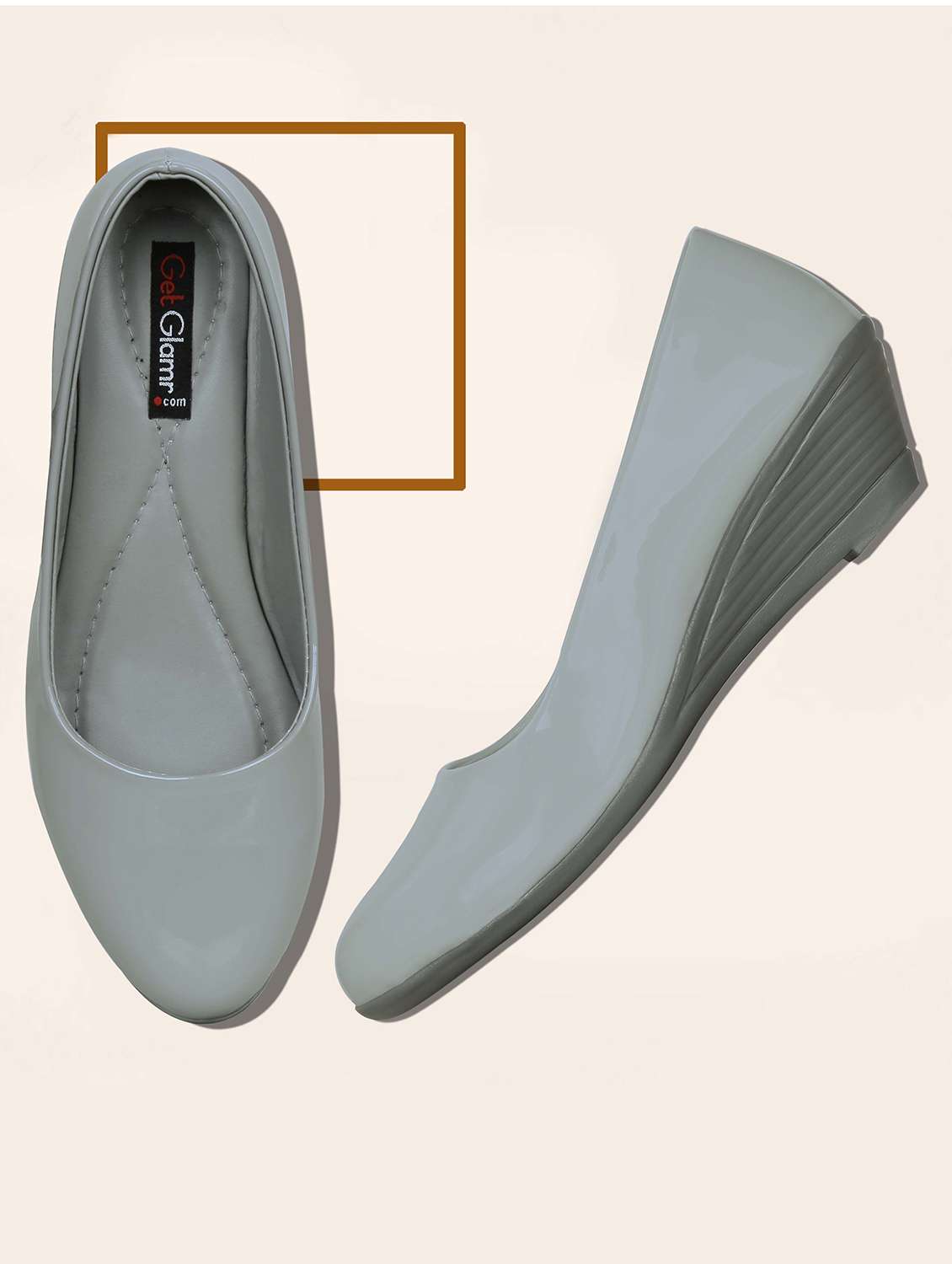 grey slip on pumps
