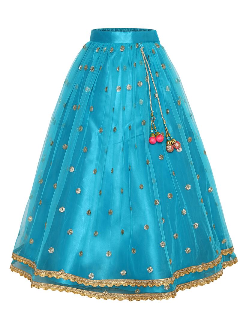 light blue satin lehenga choli - 16896608 - Standard Image - 2