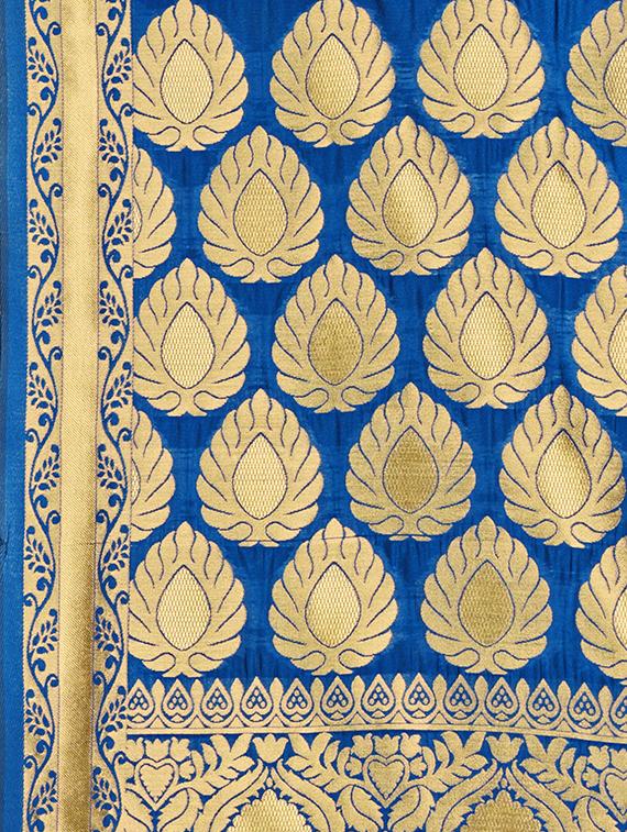 ethnic motif banarasi saree with blouse - 16896821 - Standard Image - 2