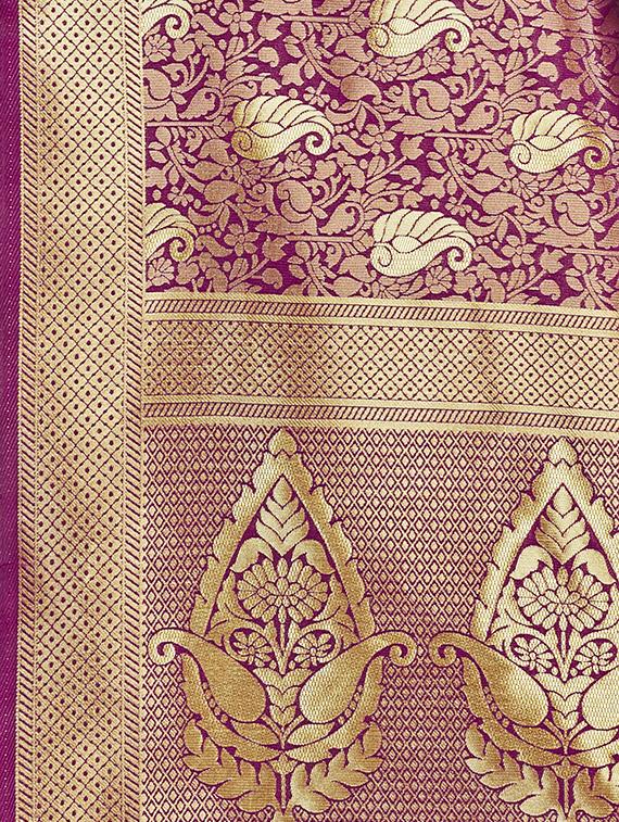 paisley banarasi saree with blouse - 16896839 - Standard Image - 2