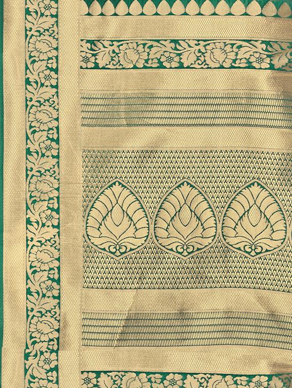 ethnic motif banarasi saree with blouse - 16896847 - Standard Image - 2