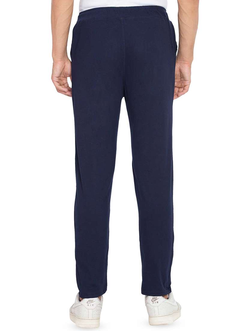 navy blue printed full length track pant - 16901035 -  Standard Image - 2