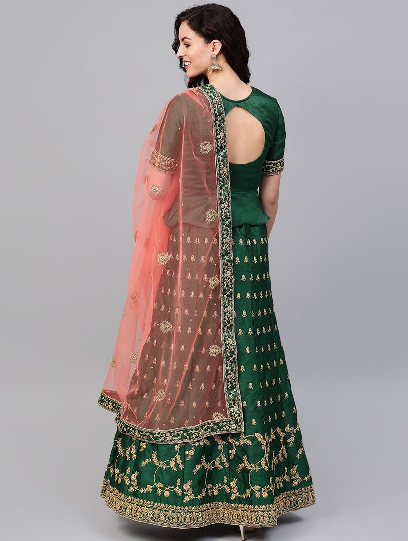 embroidered panelled lehenga - 16901155 - Standard Image - 2