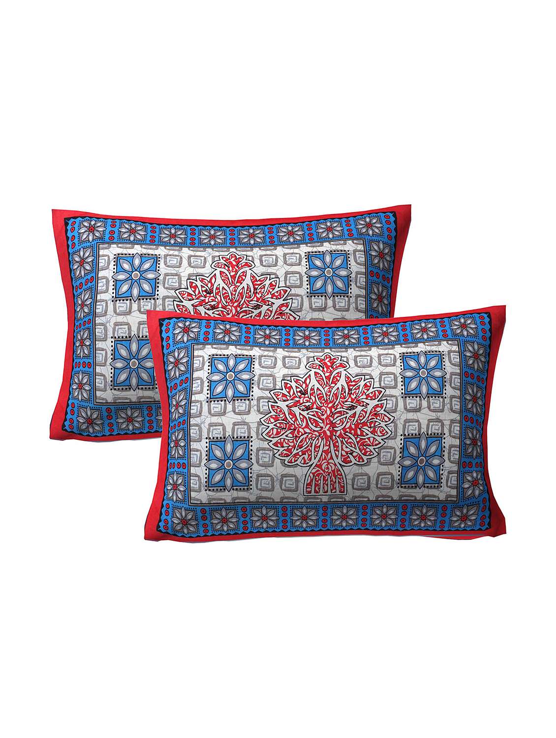 cotton printed pillow cover (set of 2)