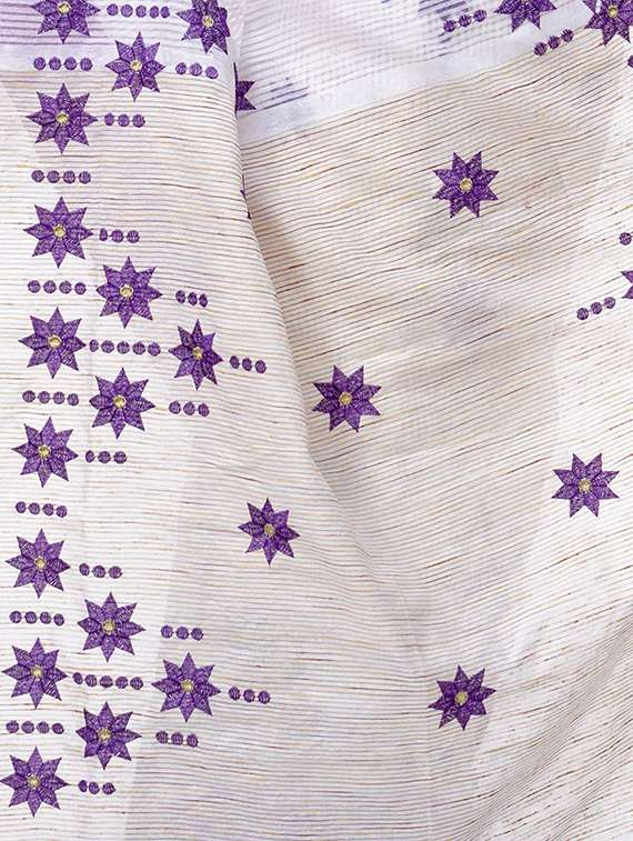 conversational tant saree with blouse - 16901698 -  Standard Image - 2