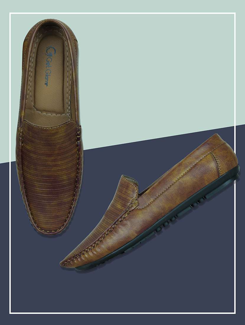 tan slip on loafers