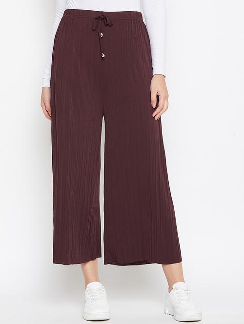 drawstring waist flared palazzo - 16906970 - Standard Image - 0