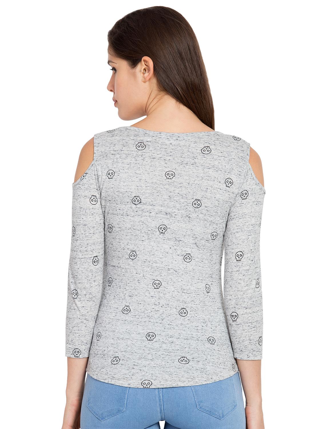 cold shoulder quirky tee - 16909793 - Standard Image - 2