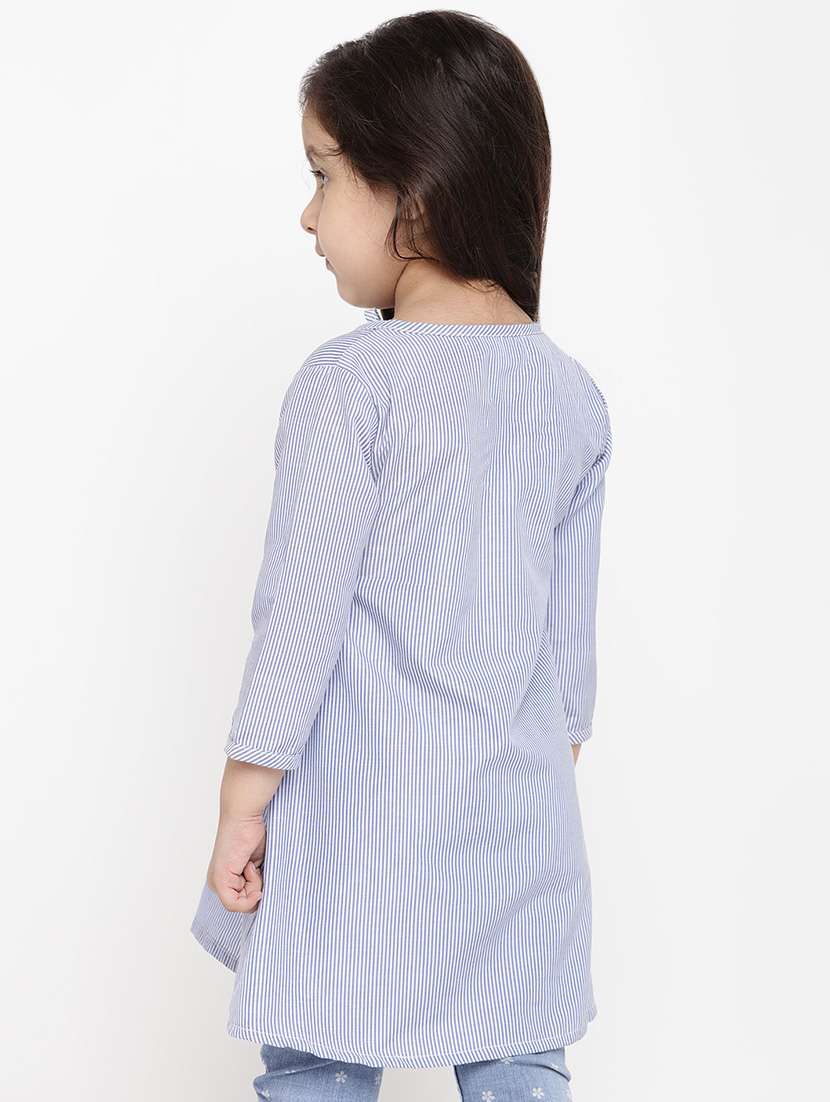 blue cotton a-line  top - 16909795 -  Standard Image - 2