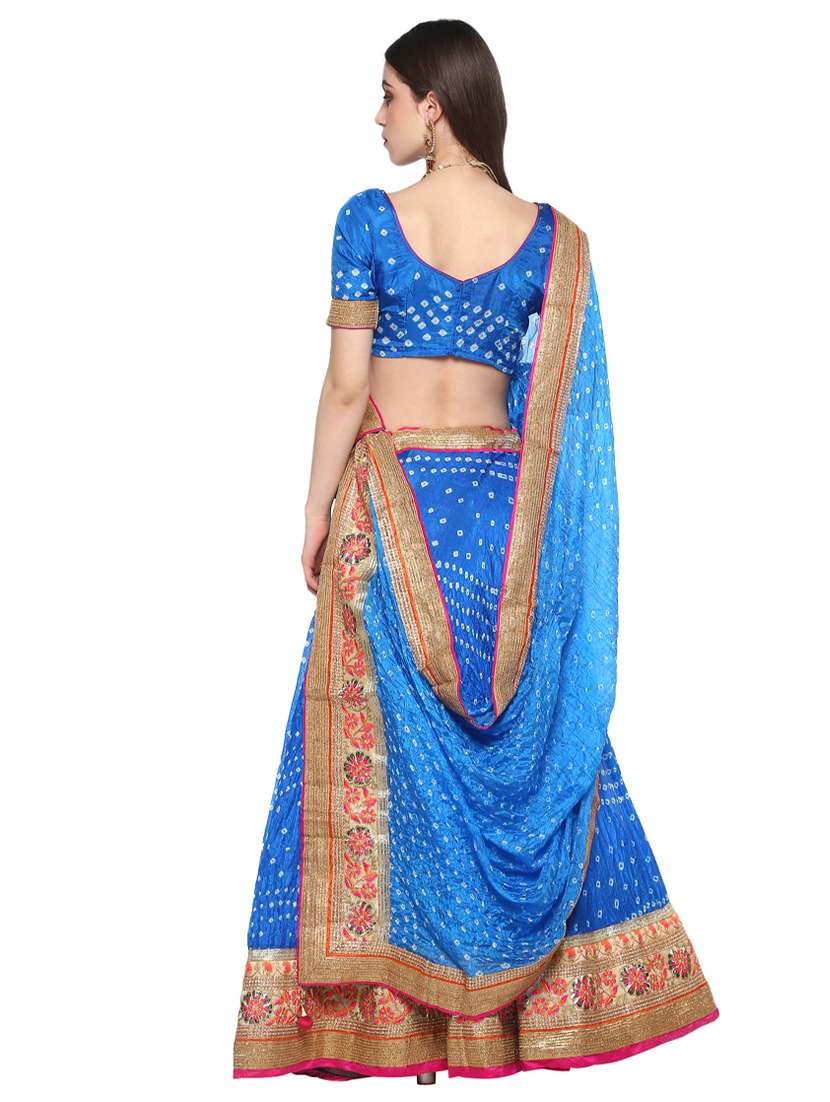 bandhani print a-line lehenga - 16910334 -  Standard Image - 2