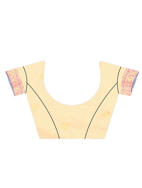 self design woven saree with blouse - 16912526 - Standard Image - 2