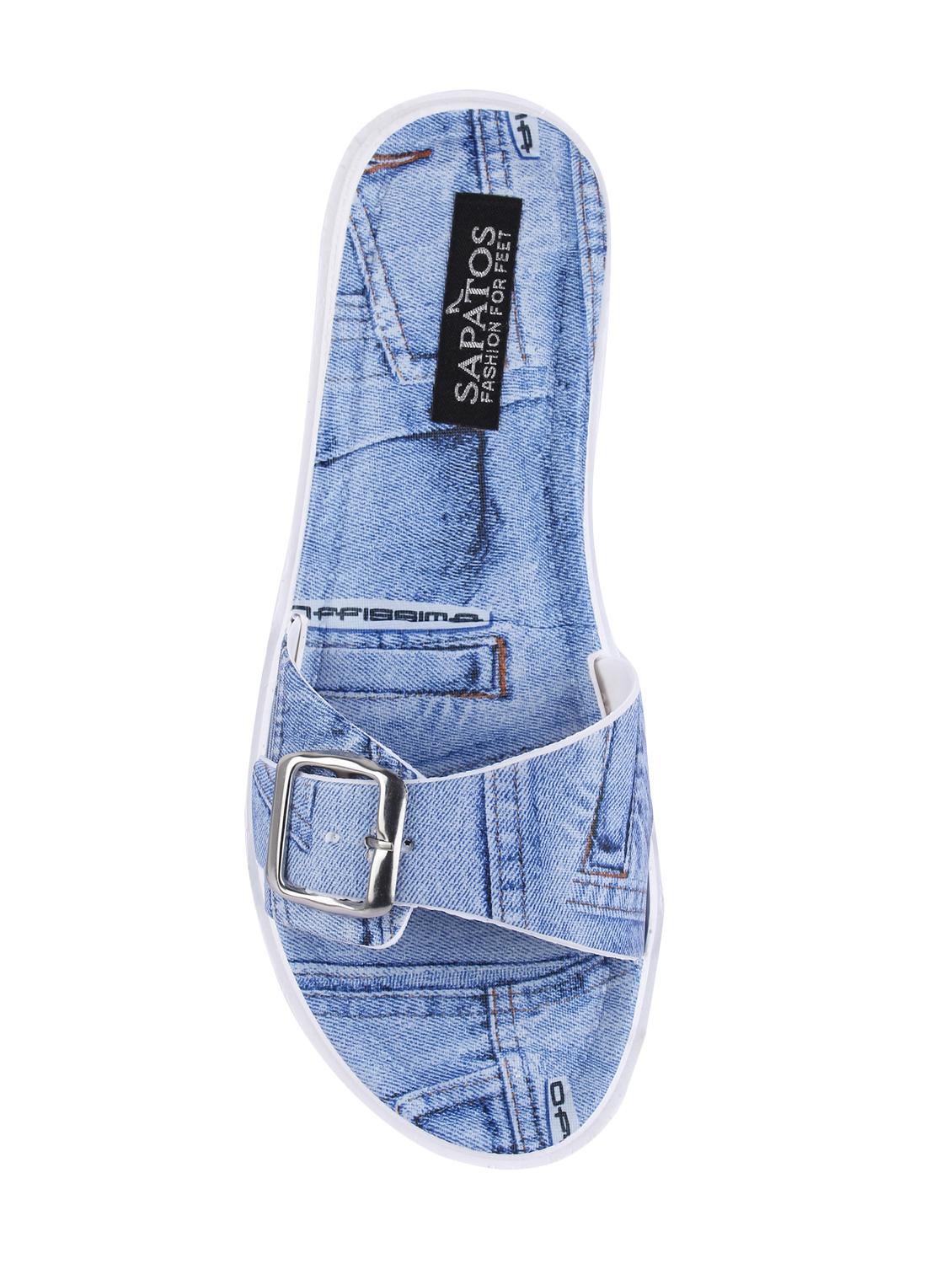 blue slip on slides - 16915186 - Standard Image - 2