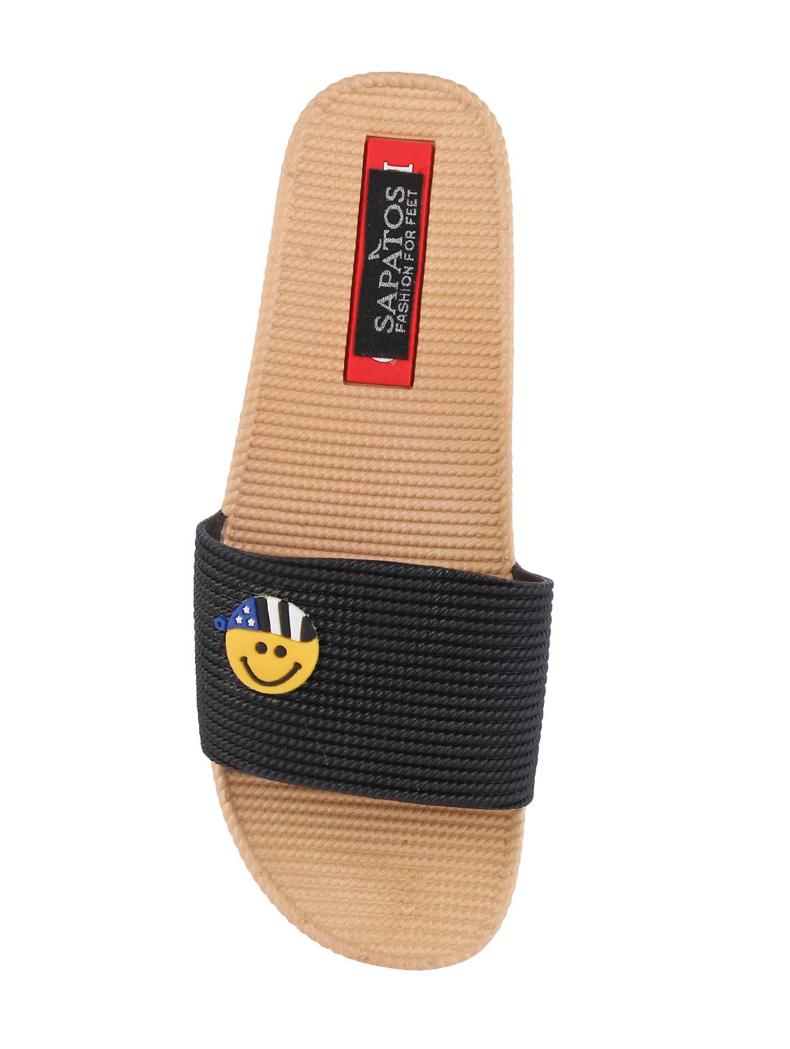 black slip on flip flops - 16915195 - Standard Image - 2
