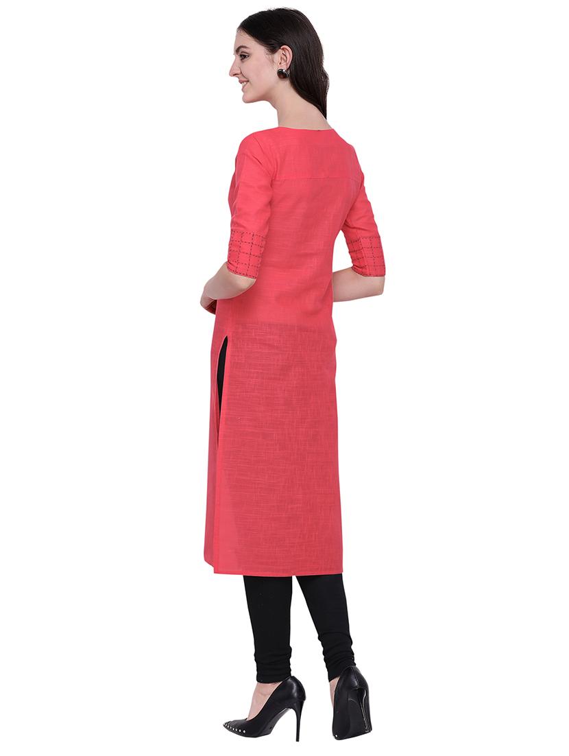 solid straight kurta - 16915422 - Standard Image - 2