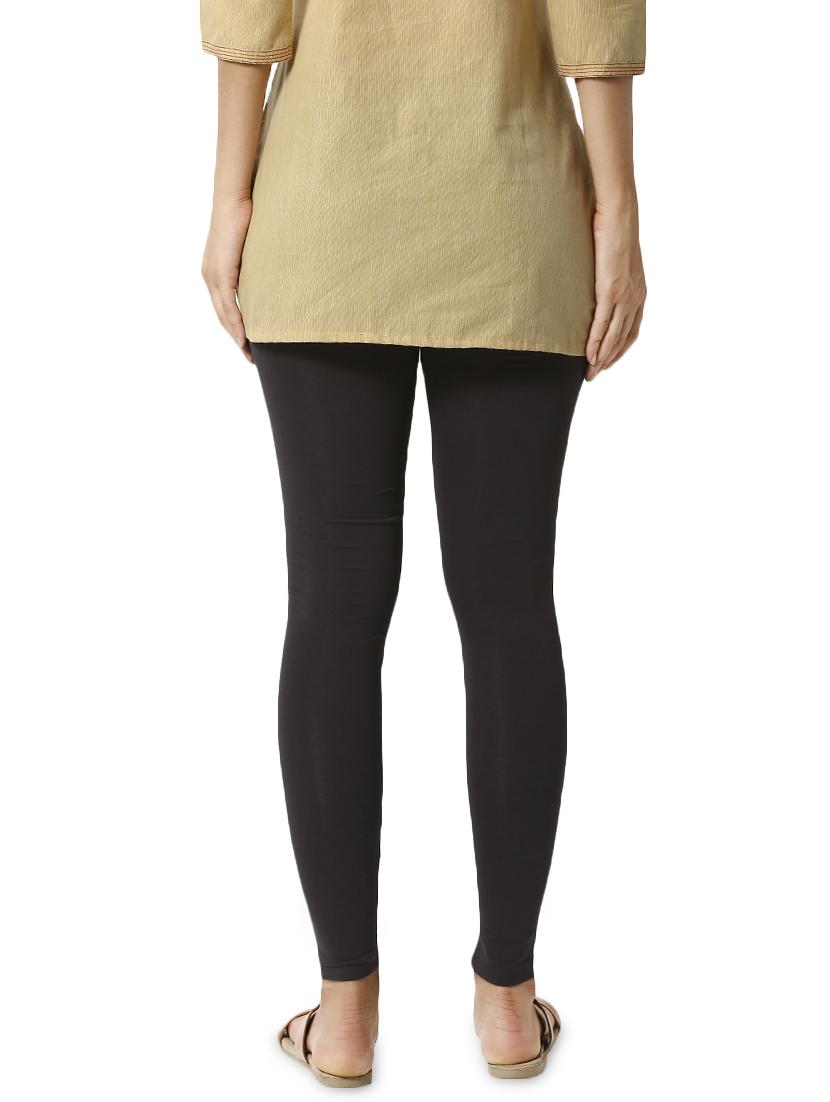 black solid ankle length legging - 16916567 - Standard Image - 2