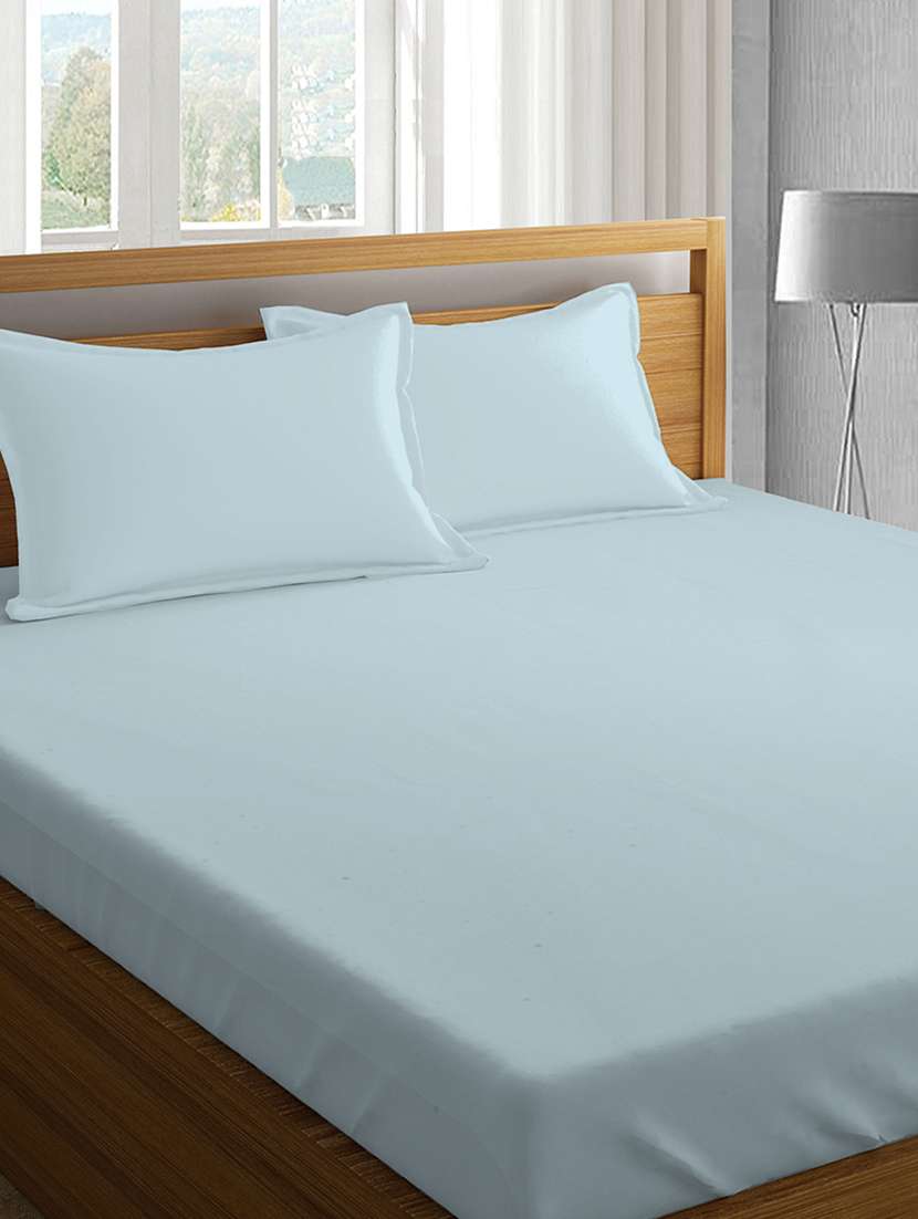  cotton king bed sheet with 2 pillow covers  