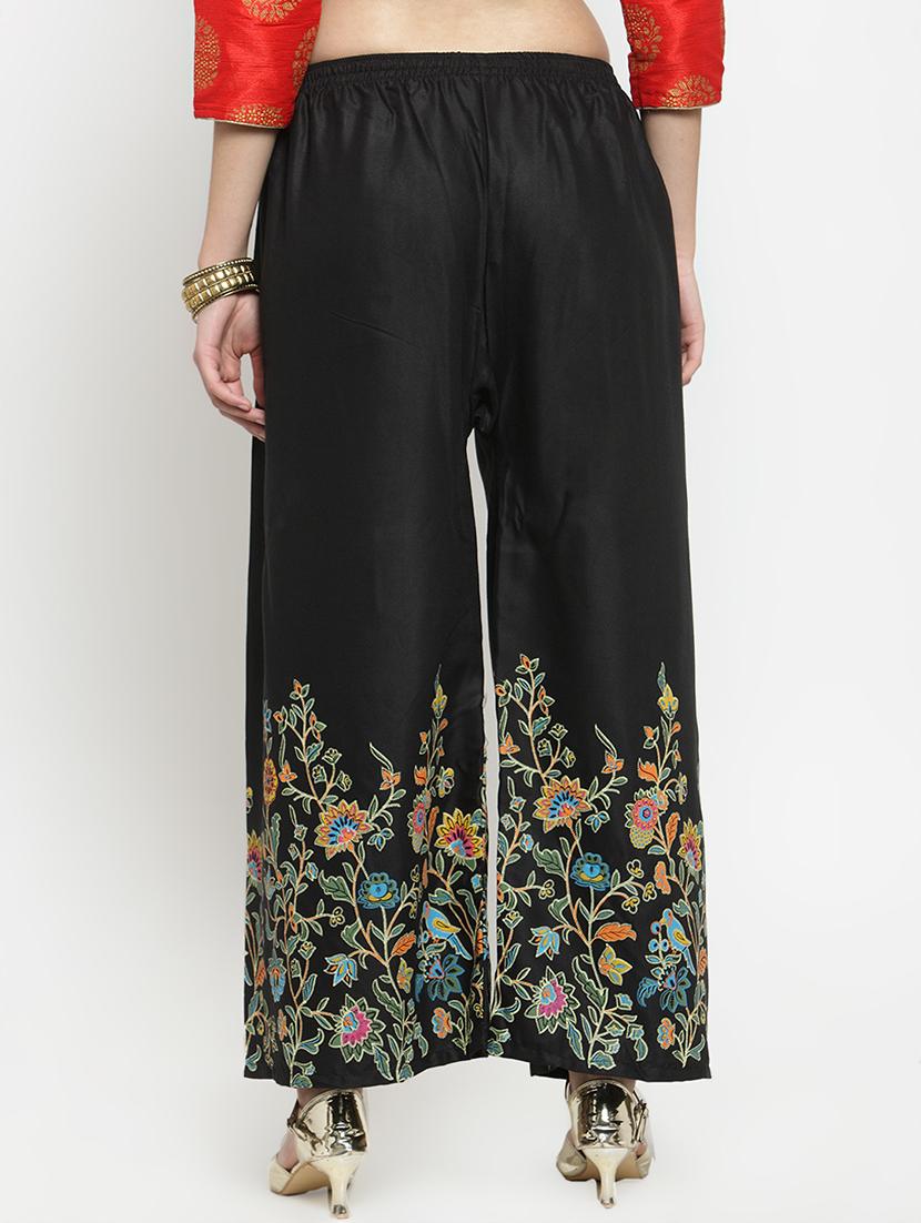 floral print flared palazzo - 16917859 - Standard Image - 2