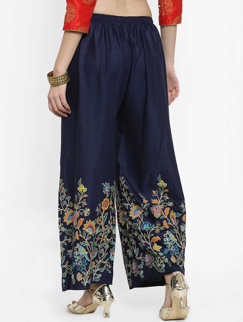 floral print flared palazzo - 16917860 - Standard Image - 2