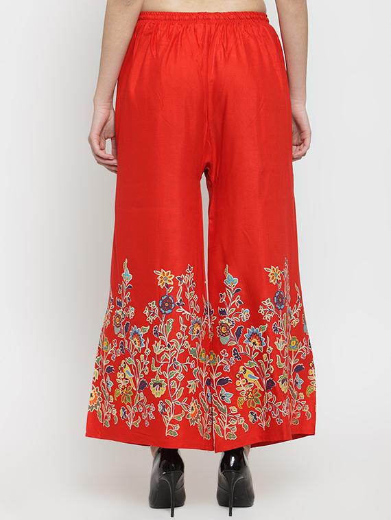 floral print flared palazzo - 16917862 - Standard Image - 2
