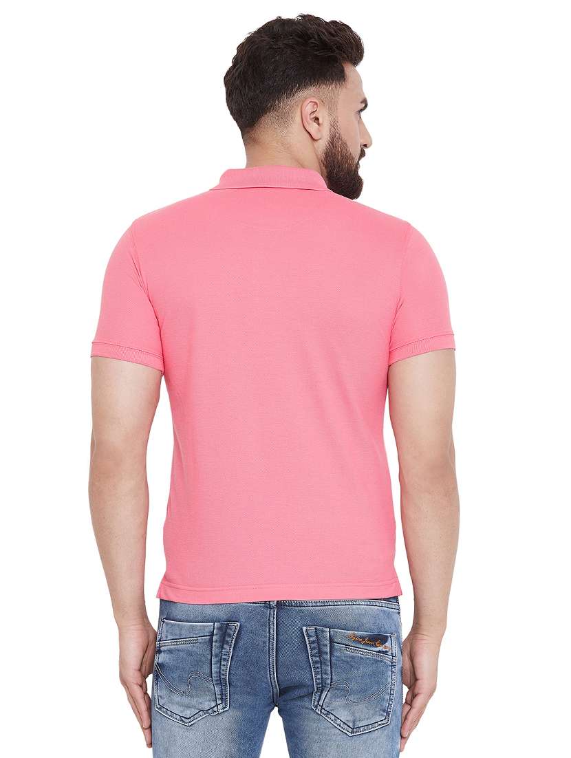 pink solid polo t-shirt - 16918199 -  Standard Image - 2
