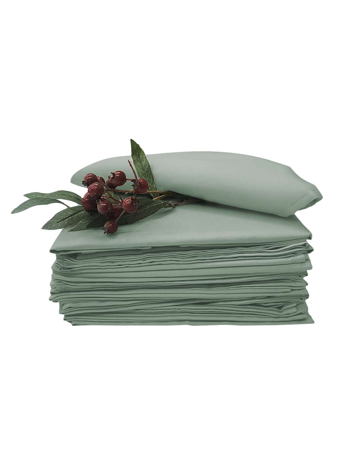  cotton sage/green dinner napkins 