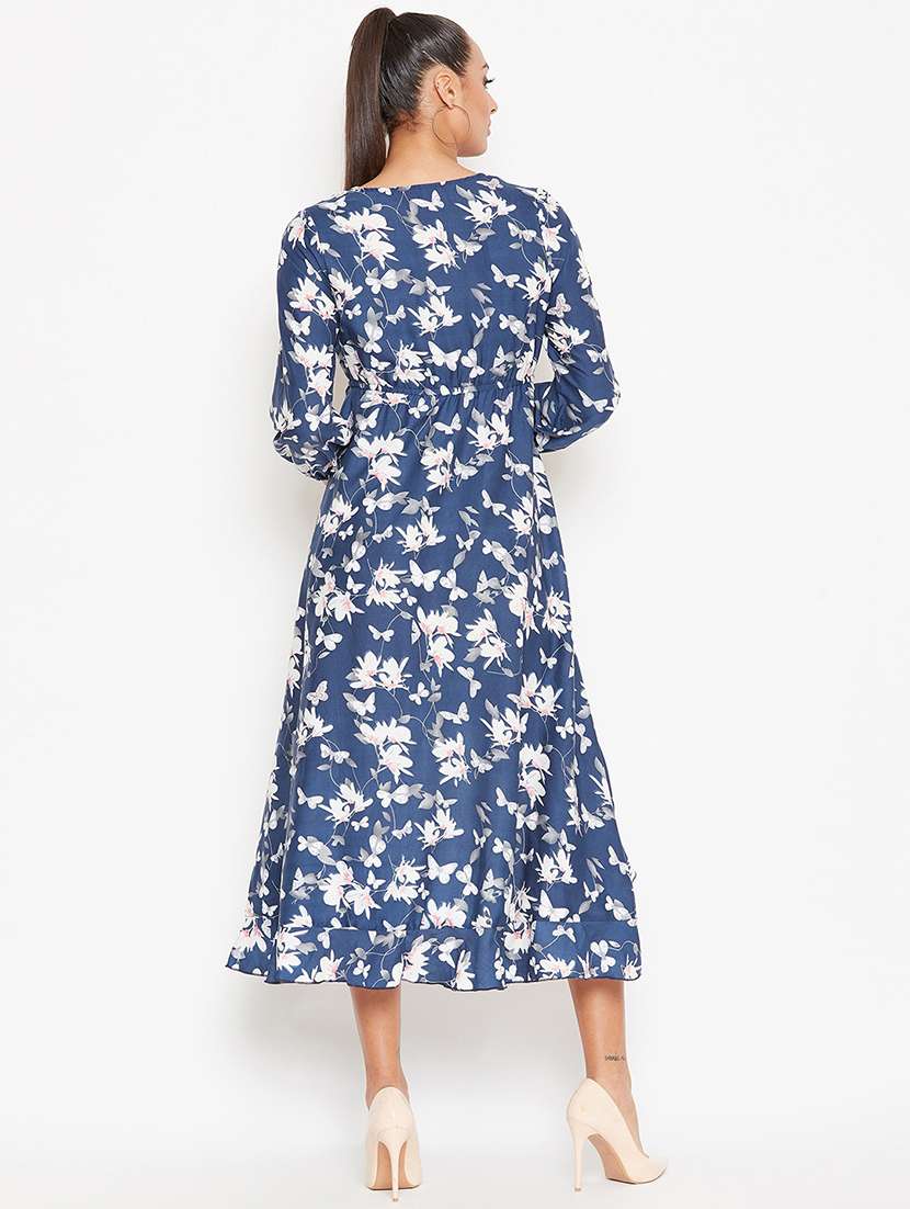 front overlap floral dress  - 16919584 -  Standard Image - 2