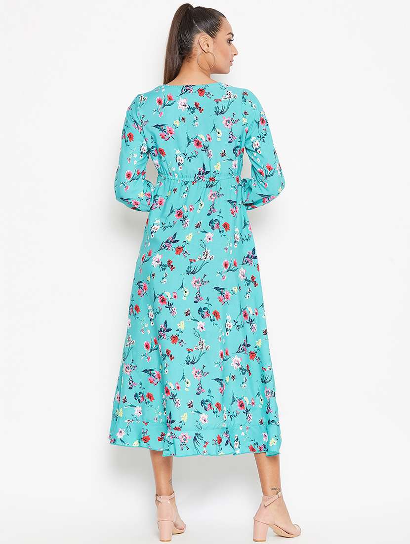 front overlap floral dress  - 16919585 -  Standard Image - 2