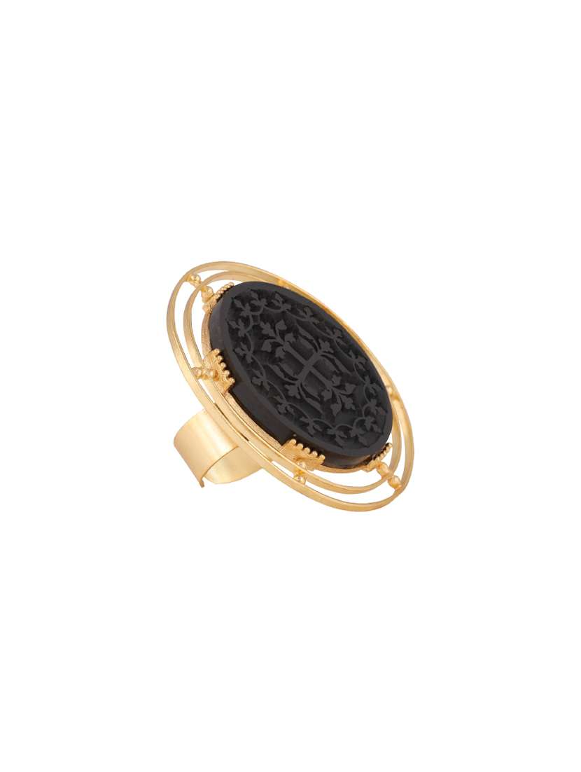 black gold  finger ring